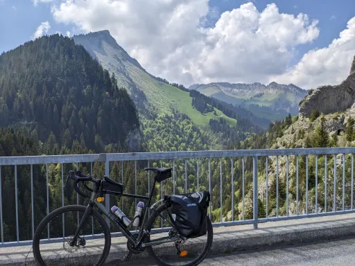 Bike on a dam